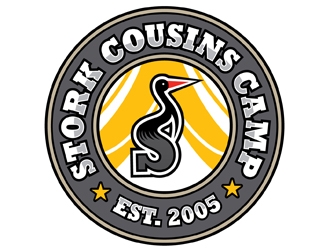 Stork Cousins Camp  est. 2005 logo design by DreamLogoDesign
