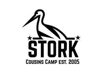 Stork Cousins Camp  est. 2005 logo design by Suvendu