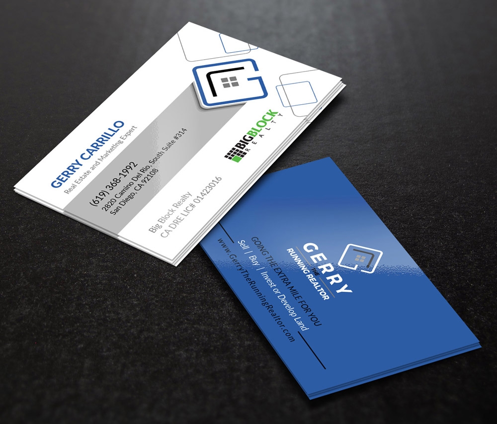 Gerry The Running Realtor logo design by DreamLogoDesign