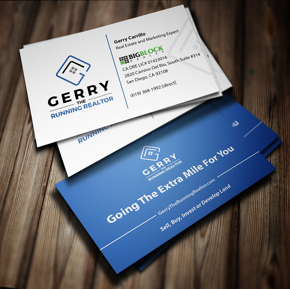 Gerry The Running Realtor logo design by corneldesign77