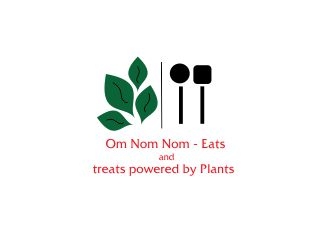 Om Nom Nom - Eats and treats powered by Plants logo design by ElonStark