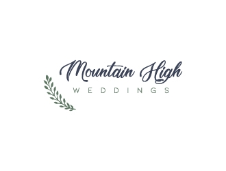 Mountain High Weddings logo design by onep