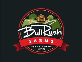 Bull Rush Farms logo design by pencilhand