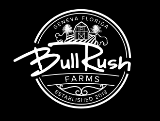 Bull Rush Farms logo design by BeDesign