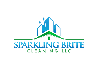 Sparkling Brite Cleaning LLC logo design by pencilhand