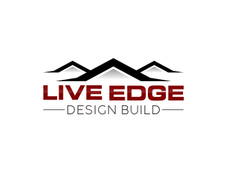 Live Edge Design Build logo design by WooW