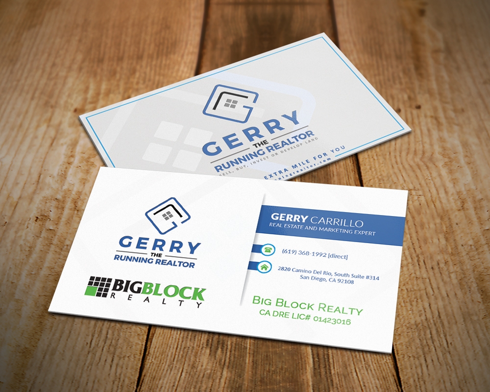 Gerry The Running Realtor logo design by MastersDesigns
