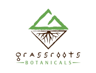 grassroots botanicals  logo design by jaize