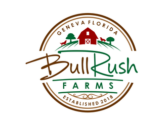 Bull Rush Farms logo design by haze