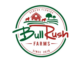 Bull Rush Farms logo design by REDCROW