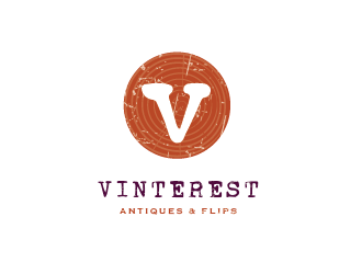 Vinterest Antiques & Flips, LLC logo design by Rachel
