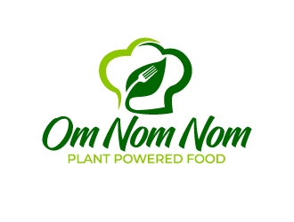 Om Nom Nom - Eats and treats powered by Plants logo design by jaize