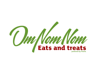 Om Nom Nom - Eats and treats powered by Plants logo design by ekitessar