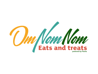 Om Nom Nom - Eats and treats powered by Plants logo design by ekitessar