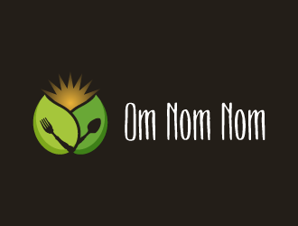 Om Nom Nom - Eats and treats powered by Plants logo design by pencilhand