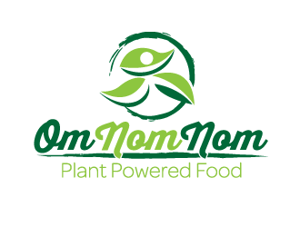 Om Nom Nom - Eats and treats powered by Plants logo design by dondeekenz