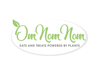 Om Nom Nom - Eats and treats powered by Plants logo design by totoy07