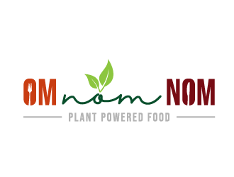 Om Nom Nom - Eats and treats powered by Plants logo design by grea8design