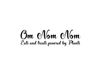 Om Nom Nom - Eats and treats powered by Plants logo design by akhi