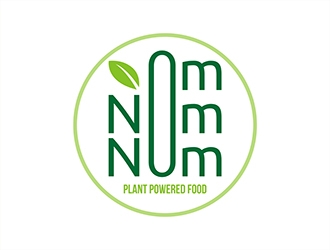 Om Nom Nom - Eats and treats powered by Plants logo design by gitzart