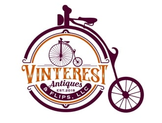 Vinterest Antiques & Flips, LLC logo design by DreamLogoDesign