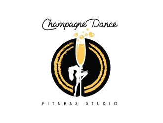 Champagne Dance Fitness Studio logo design by Suvendu