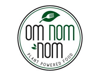 Om Nom Nom - Eats and treats powered by Plants logo design by akilis13