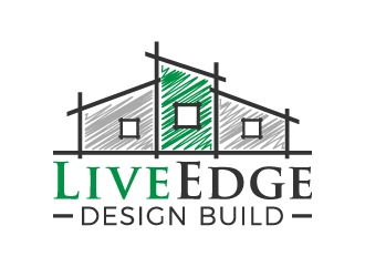Live Edge Design Build logo design by akilis13