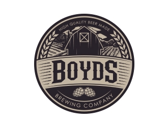 Boyds Brewing Company logo design by MarkindDesign