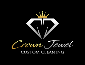 Crown Jewel Custom Cleaning logo design by cintoko