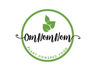 Om Nom Nom - Eats and treats powered by Plants logo design by JoeShepherd