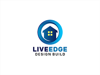 Live Edge Design Build logo design by hole