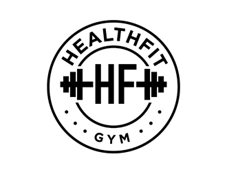 HealthFit Gym  logo design by logolady