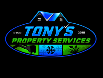 Tonys property services logo design by megalogos