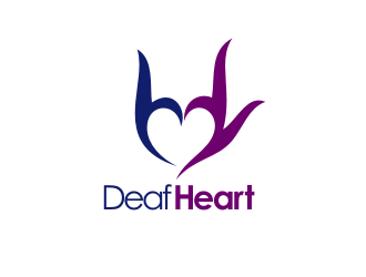 Deaf Heart logo design by dhe27