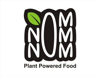 Om Nom Nom - Eats and treats powered by Plants logo design by gitzart