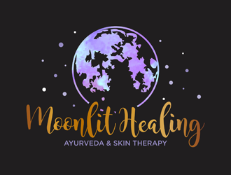 Moonlit Healing Ayurveda & Skin Therapy logo design by logolady