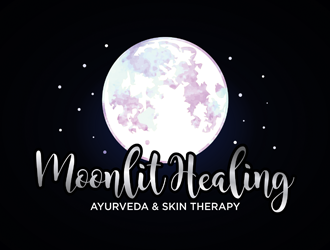 Moonlit Healing Ayurveda & Skin Therapy logo design by logolady