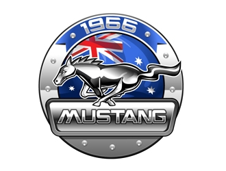 66 Mustang  logo design by DreamLogoDesign
