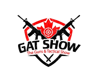 GAT SHOW (The Guns & Tactical Show) logo design by Kanenas