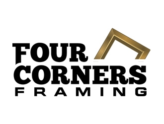Four Corners Framing logo design by Coolwanz