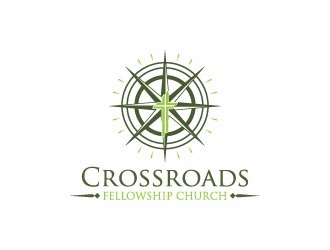 Crossroads Fellowship Church  logo design by AYATA