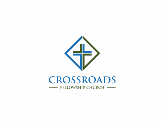 Crossroads Fellowship Church  logo design by haidar