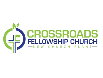 Crossroads Fellowship Church  logo design by logoguy