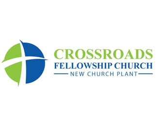 Crossroads Fellowship Church  logo design by logoguy