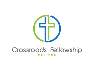 Crossroads Fellowship Church  logo design by Andri
