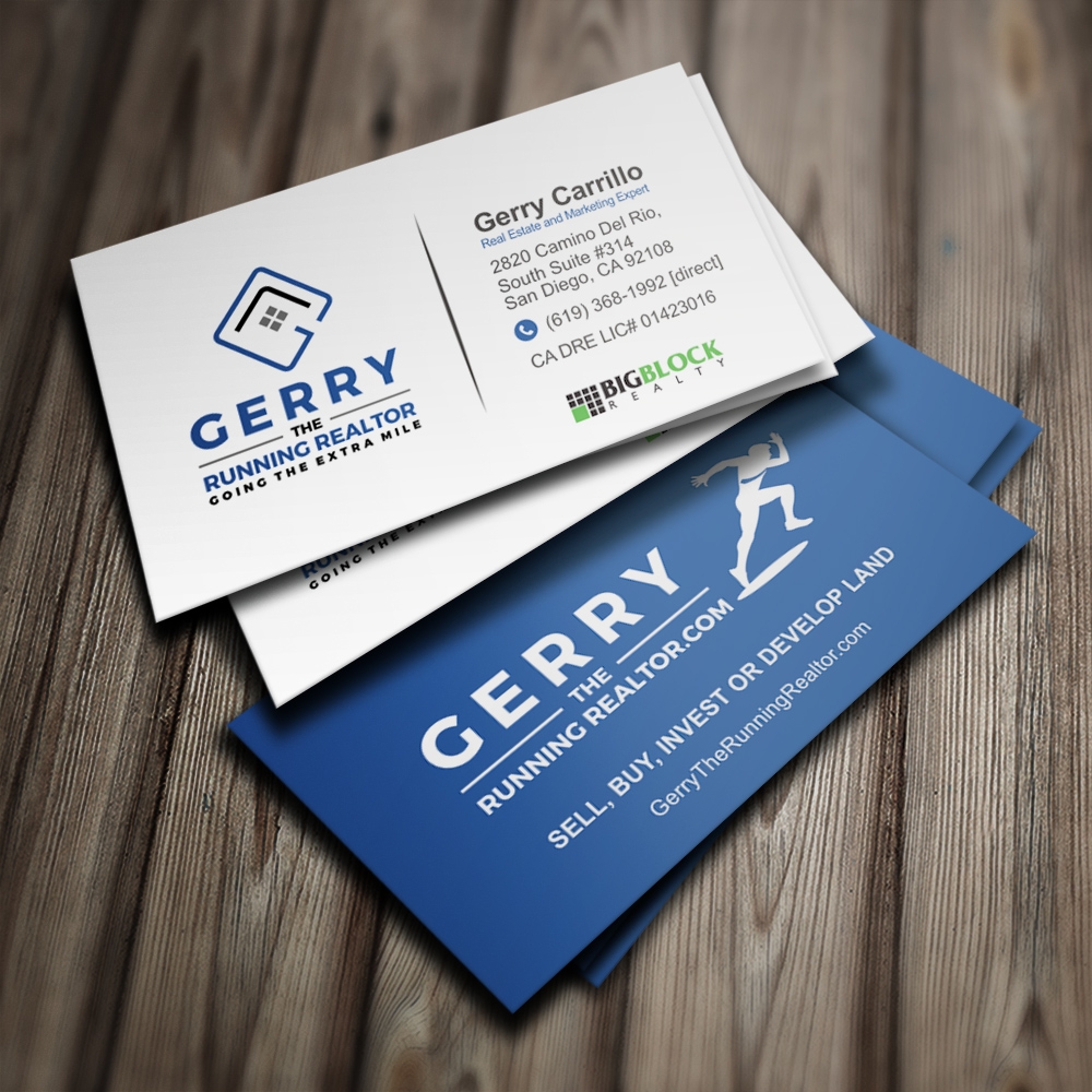 Gerry The Running Realtor logo design by Kindo