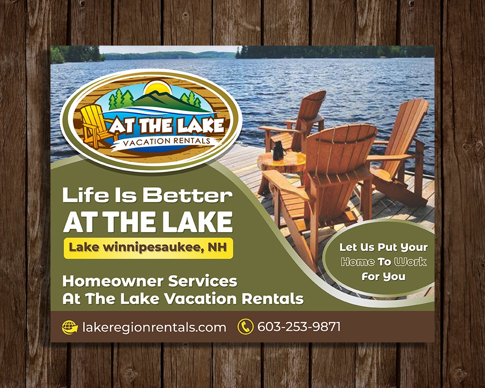 At The Lake Vacation Rentals logo design by rootreeper