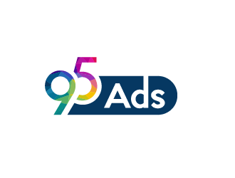 95 Ads logo design by grea8design