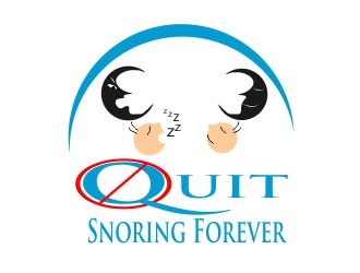Quit Snoring Forever logo design by ElonStark